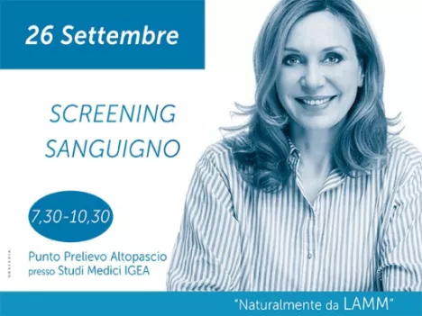 Screening Sanguigno | Punto Prelievi Altopascio